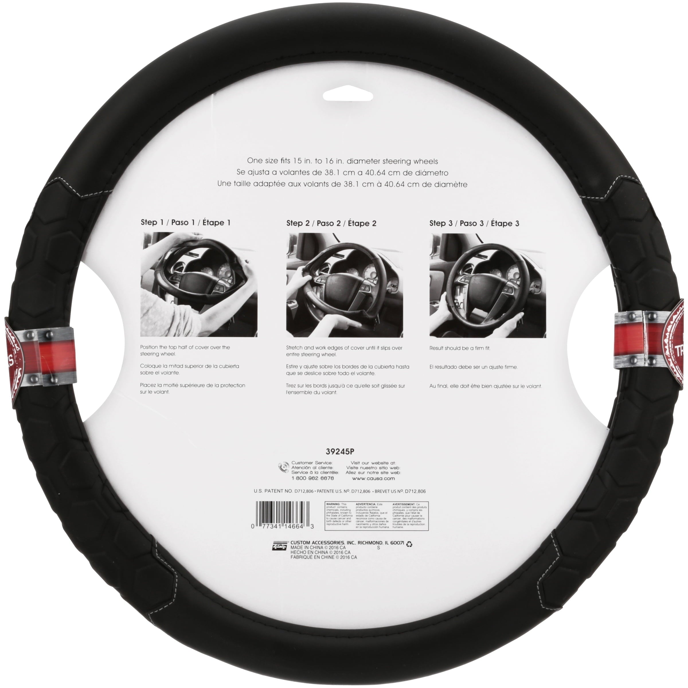 Truck Tuff Heavy Duty Truck Sized Steering Wheel Cover