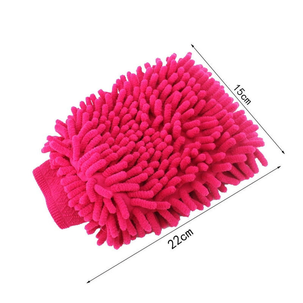 Casewin Car Wash Mitt – Scratch-Free Chenille Microfiber Washing Mitts, Dual Sided Cleaning Gloves for Dirt & Bugs - Premium Sponge Cloths for Cars, Trucks and Boats - 4Pack