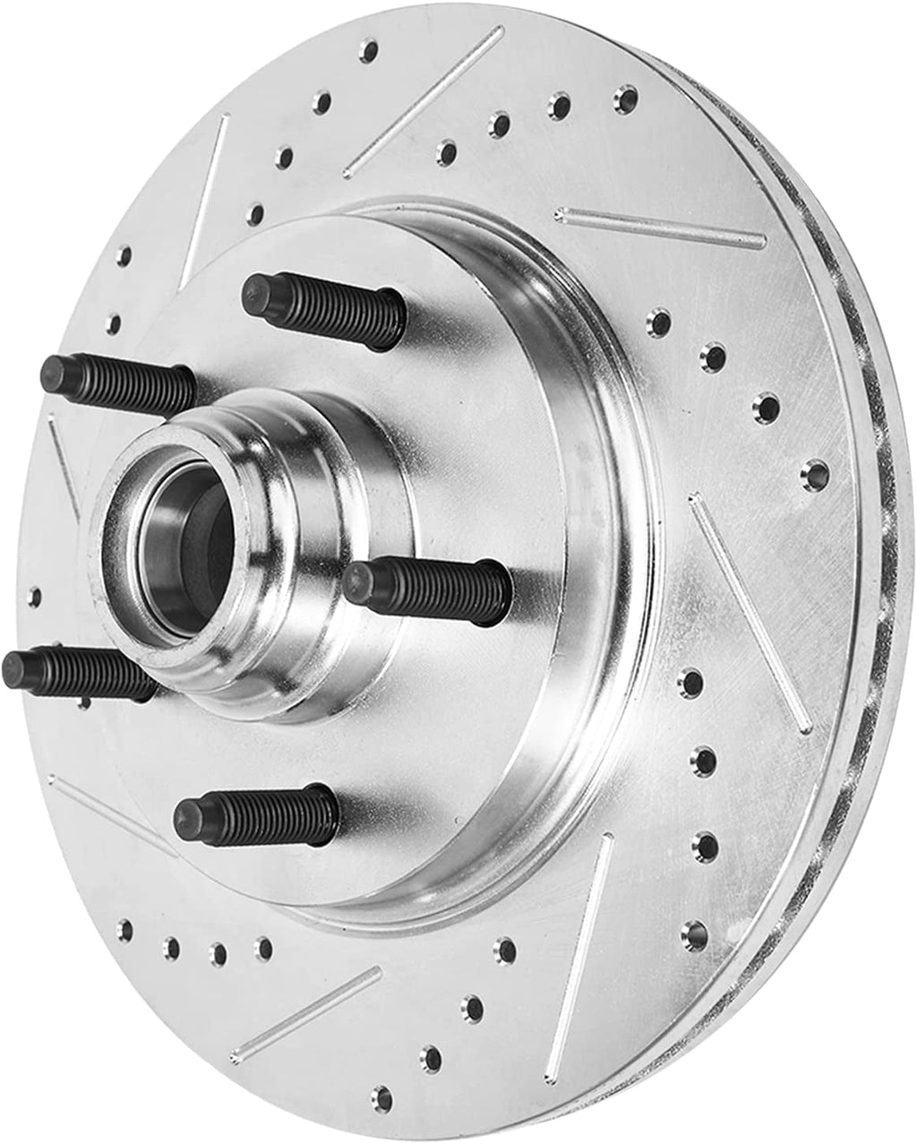 Detroit Axle - 12.13" (308mm) Front Drilled and Slotted Brake Rotors Replacement for Ford F-150 Lincoln Blackwood Fits select: 2000-2003 FORD F150