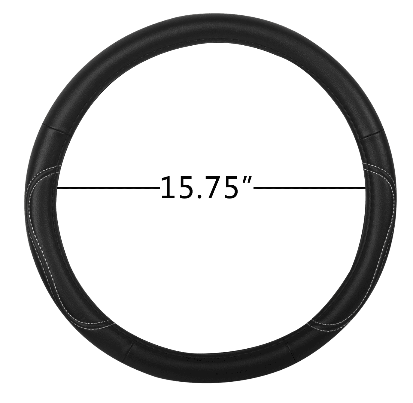 Auto Drive 1PC Steering Wheel Cover Country Black/White - Universal Fit