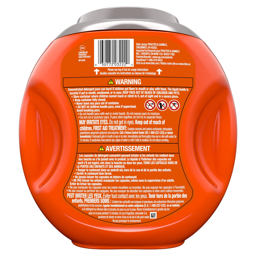 Tide Power Pods Laundry Detergent Soap Packs with Ultra Oxi, Spring Meadow, 25 Ct