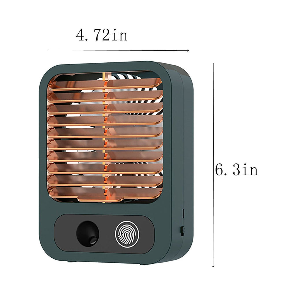 XMMSWDLA Portable Air Conditioner-300ml 1200Ah Rechargeable Personal Air Cooler with 3 Speeds , Quiet Mini Air Conditioner Fan, Desk Cooling Fan for Home, Bedroom, Travel, and Office