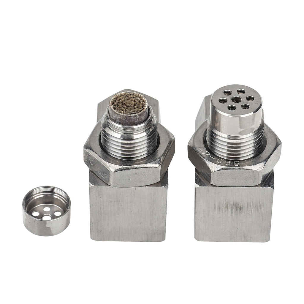3mirrors 90-Degree 02 Sensor Check Engine Light Eliminator Adapter M18x1.5 Mounting Fittings Accessories - Stainless Steel, 10-Pack