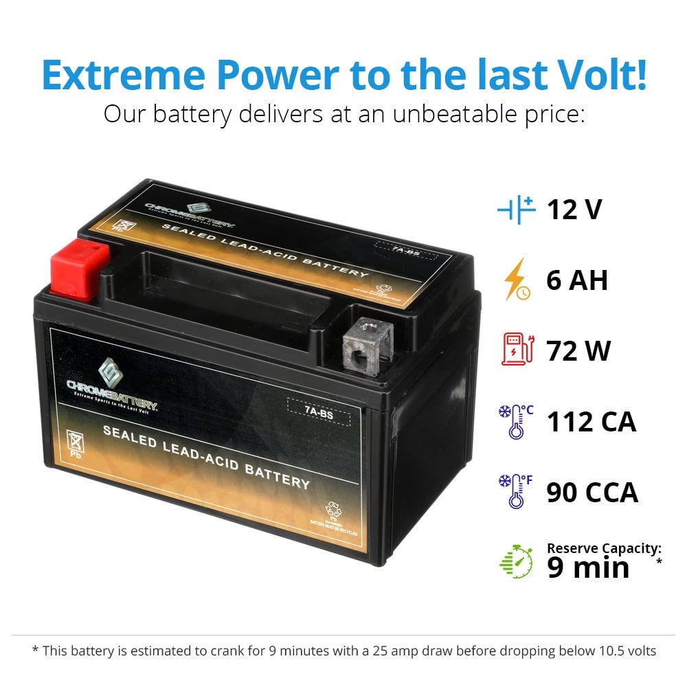 Chrome Battery Ytx7A-Bs Scooter Battery for Kymco People 150 150Cc 09