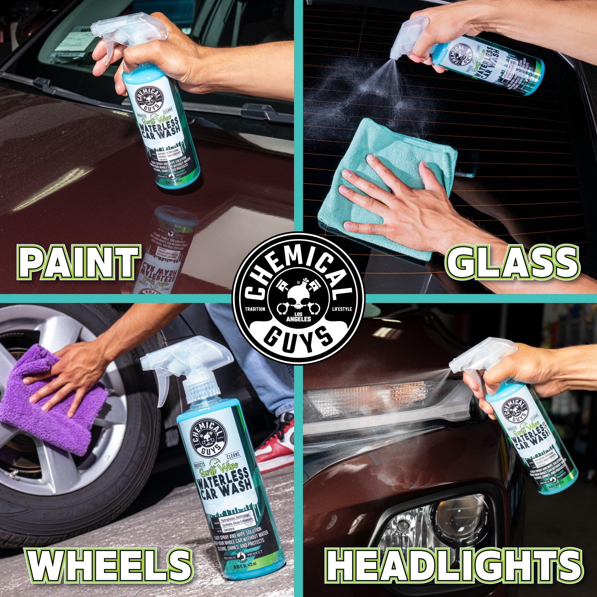 Chemical Guys CWS20916 Swift Wipe Sprayable Waterless Car Wash 16 oz