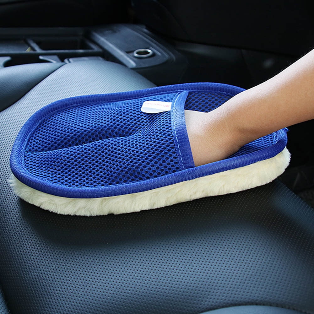 Car Wash Clean Sponge Brush Glass Cleaner Blue Wave Car Wash Triangle Car Cleaning Wipes Interior Leather