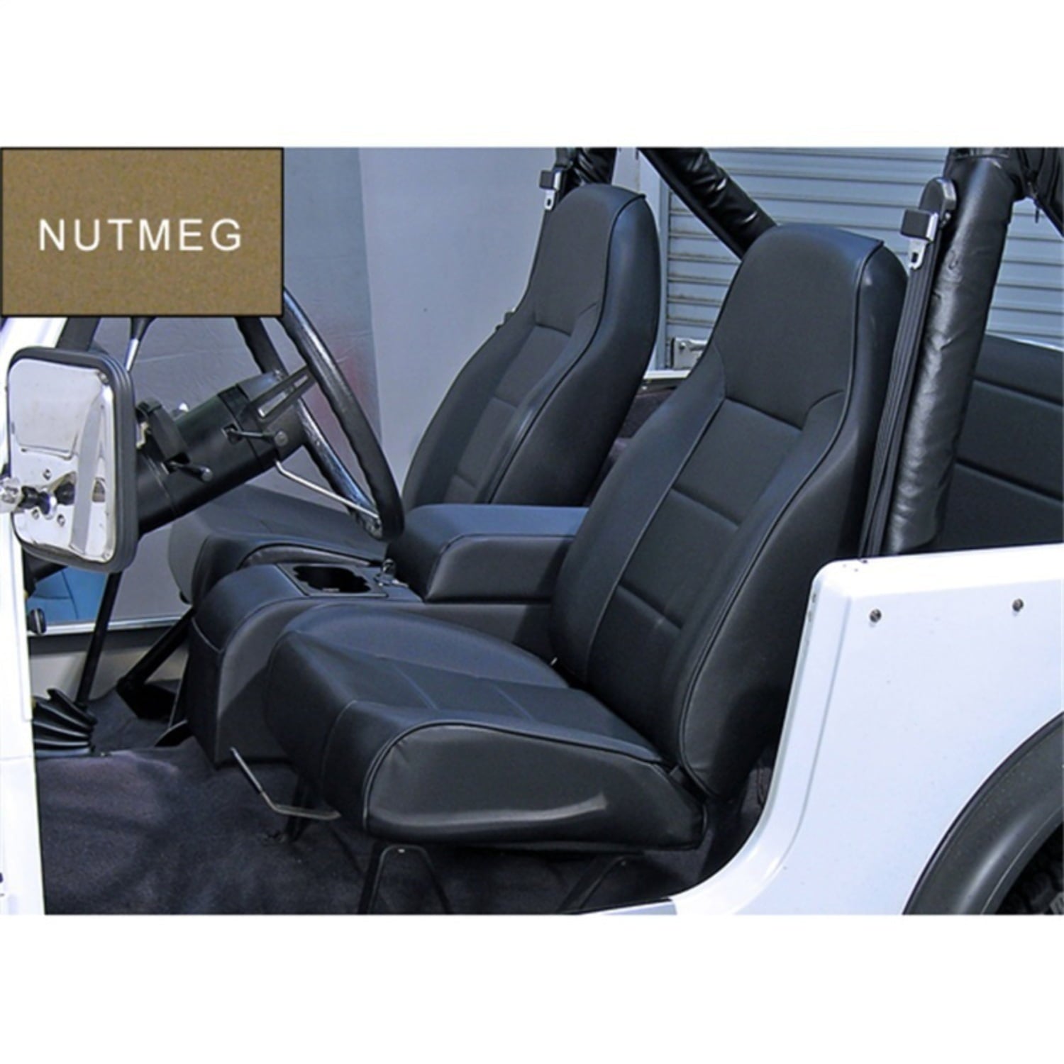 Rugged Ridge 13401.07 Seat, High-Back, Front, No-Recline, Nutmeg; 76-02 CJ/Wrangler YJ/TJ Fits select: 1997-2003 JEEP WRANGLER / TJ, 1989-1995 JEEP WRANGLER / YJ