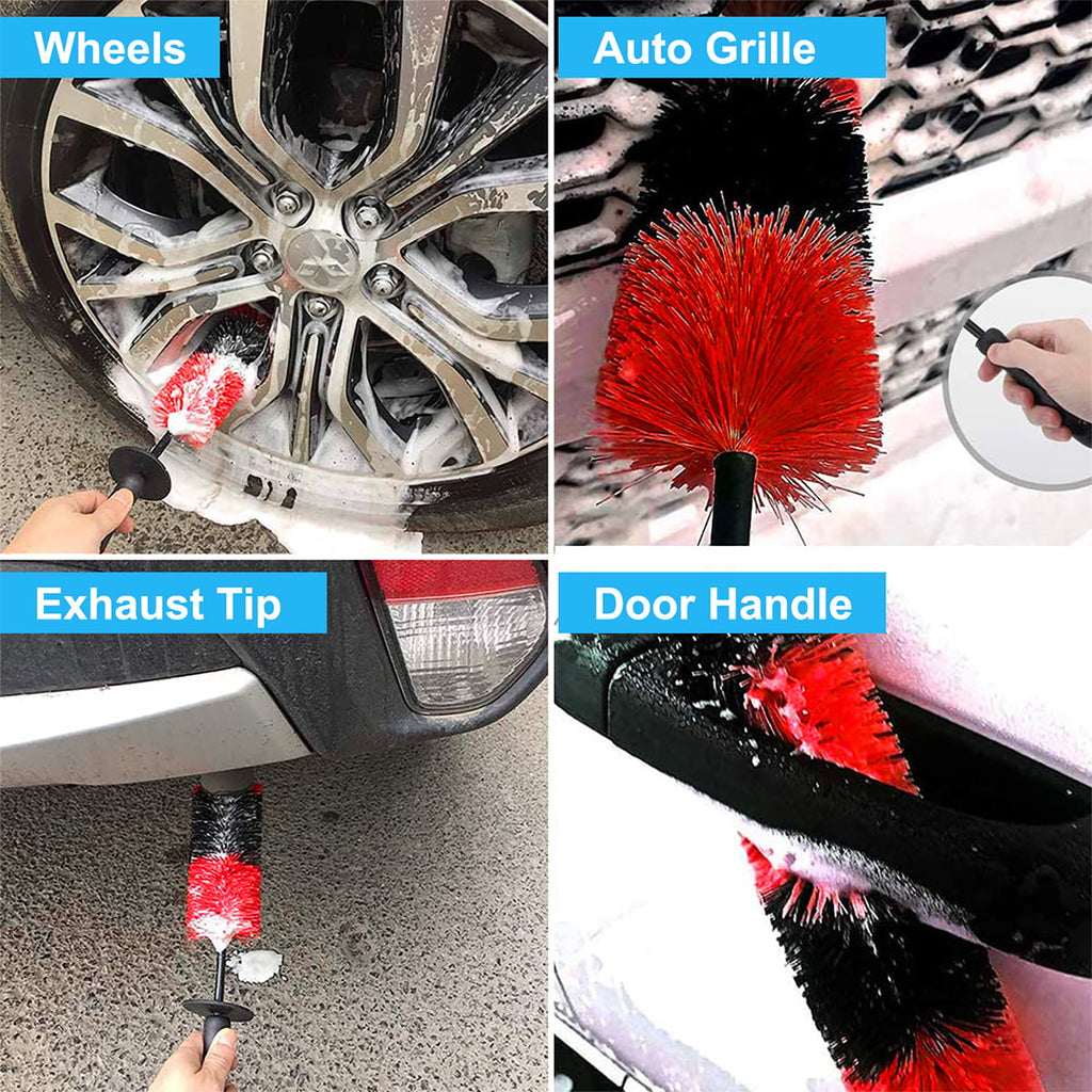 JTWEEN 18pcs Car Wash Cleaning Tools Kit Car Detailing Set,Car Wash Kit Interior and Exterior with Car Detail Brushes, Tire Brush, Towels