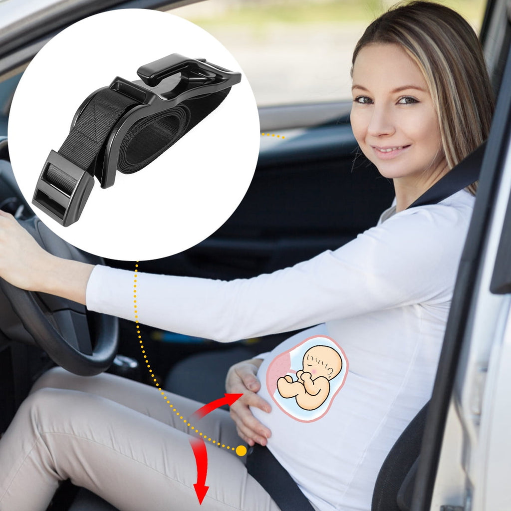 Toorise Pregnant Seat Belt with Adjustable Elastic Strap Bump Strap Adjuster to Protect Unborn Baby Maternity Belt Avoid Compression Pregnant Seat Belt for Mother Belly