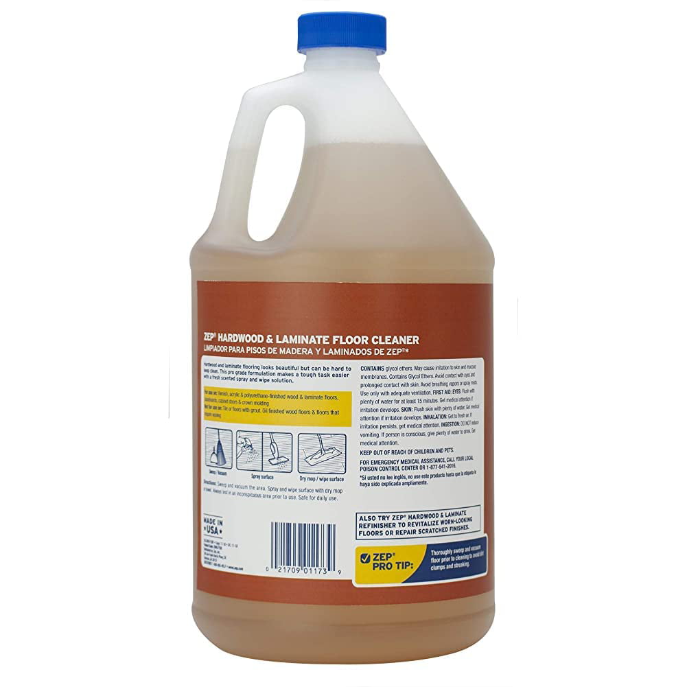 Zep Industrial Hardwood and Laminate Floor Cleaner - 1 Gallon (Pack of 2) ECZUHLF1282 - Removes Spots, Stains and Scuffs. Cleans and Restores Shine