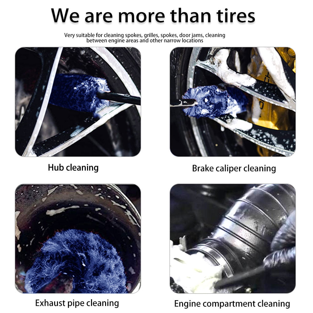 MLfire Portable Microfibre Wheel Tire Rim Brush Car Wheel Wash Cleaning Tools Auto Wheel Cleaner