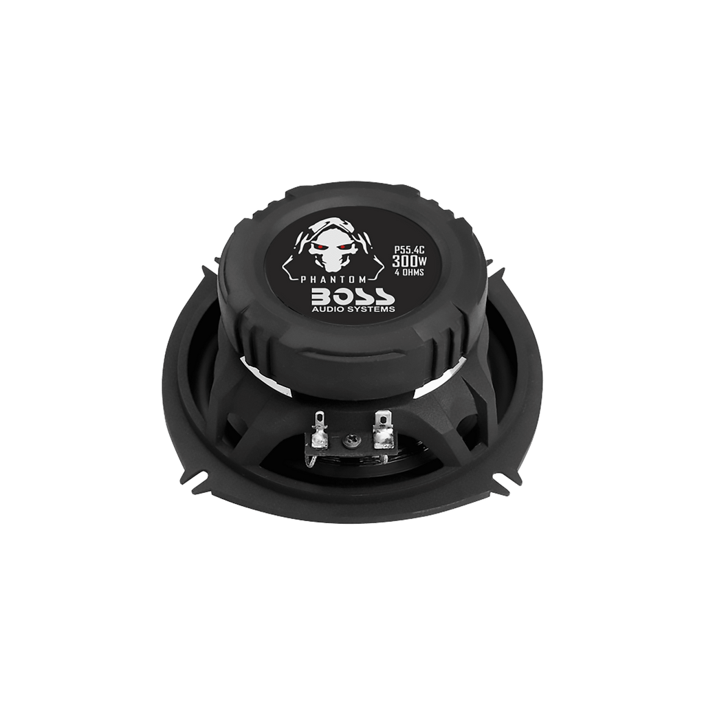 BOSS Audio Systems P55.4C Phantom Series 5.25 Inch Car Stereo Door Speakers - 300 Watts Max, 4 Way, Full Range Audio, Tweeters, Coaxial, Sold in Pairs