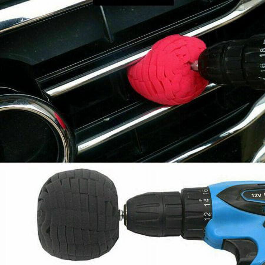 Polishing Sponge,5Pcs Car Polisher Buffing Cone Pads Polishing Ball Pad For Wheel Corner Kit Tool