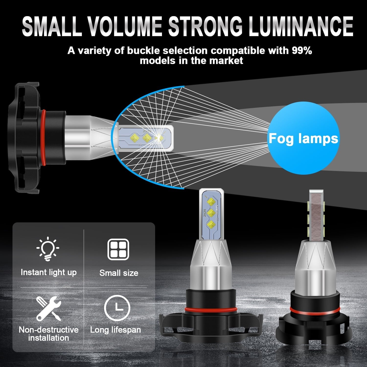 For 2007-2013 2014 2015 Chevy Silverado 1500 2500 LED Headlight Bulbs High and Low Beam Fog Light, Combo 9005 HB3 H11 H9 5202 2504 LED Bulbs Kit, Pack of 6…