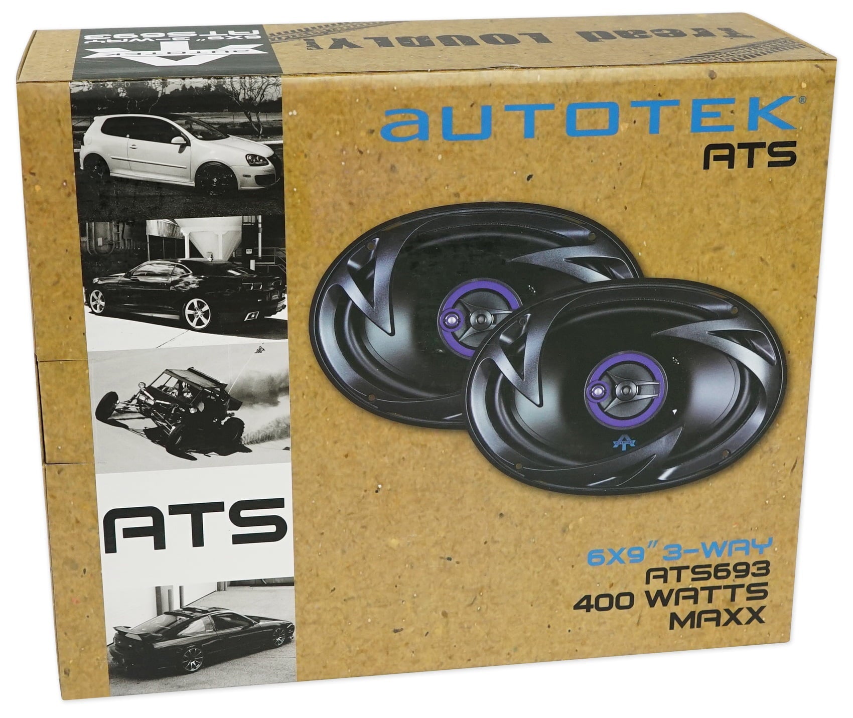 Pair AUTOTEK ATS65C 6.5" 600w Component Speakers+Pair ATS693 6x9" 800w Speakers