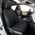EKR Custom Fit RAV4 Car Seat Covers for Toyota RAV4 Prime,2022 2023 SE Hybrid,XSE Hybrid 2019-2023 - Full Set,Leather (Black)