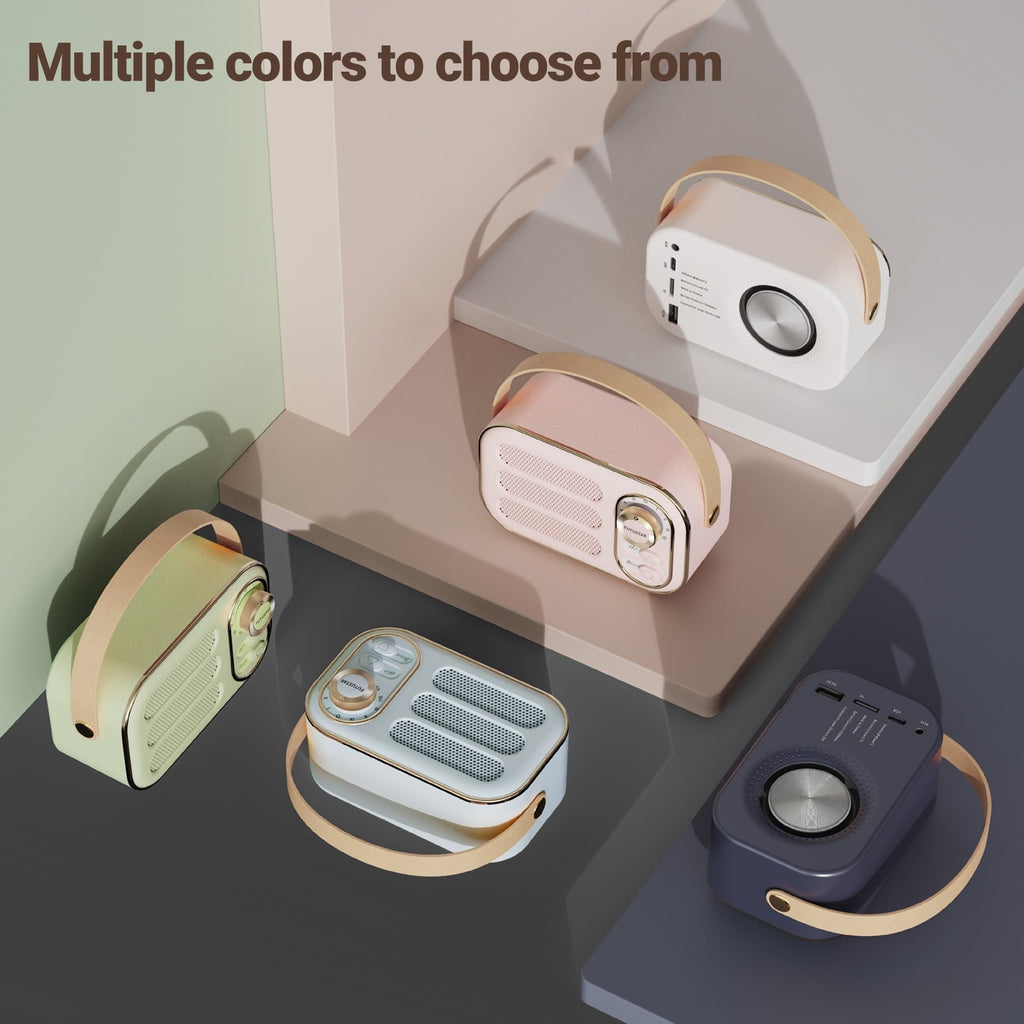 TongL DW13 Bluetooth-compatible Speaker Retro Long Battery Life Support TF/AUX Mini Portable Outdoor Wireless Subwoofer for Car