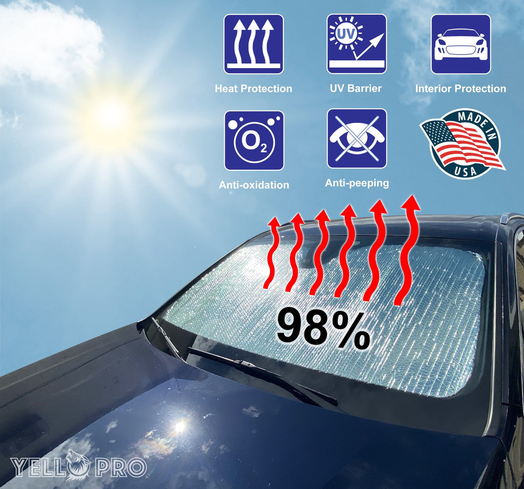 Front Windshield Sunshade for 2020-2023 Jeep Gladiator Pickup - No Sensor