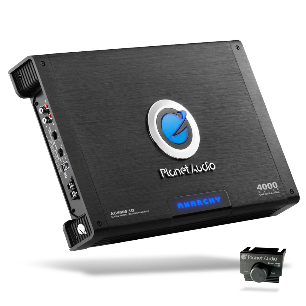Planet Audio AC4000.1D 4000 Watt Class D Car Amplifier, 1 Ohm Stable, Mosfet