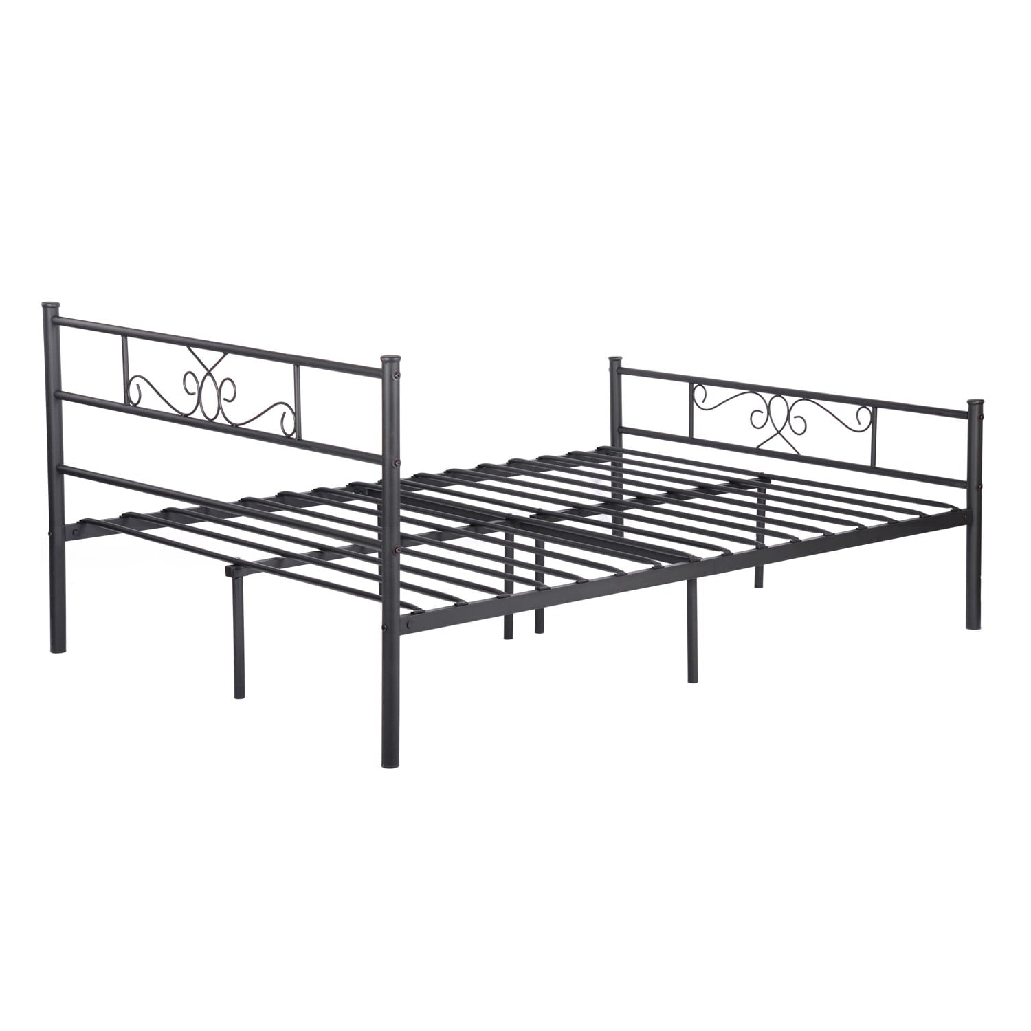Cheerwing Easy Set-Up Premium Metal Bed Platform Box Spring Replacement with Headboard and Footboard, Multiple Sizes, Multiple Colors