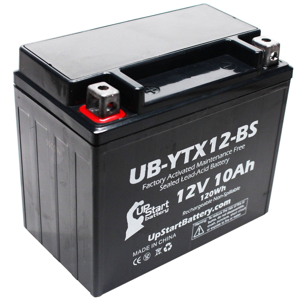 Replacement 2006 Kawasaki Ninja 650R 650 CC Factory Activated, Maintenance Free, Motorcycle Battery - 12V, 10Ah, UB-YTX12-BS