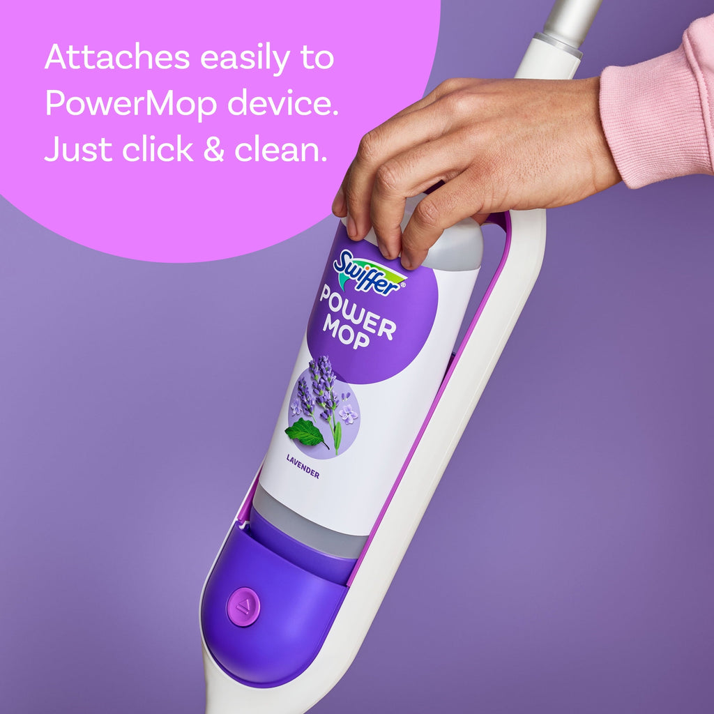 Swiffer PowerMop Liquid Floor Cleaner Solution, Lavender, 25.3 oz, 2 Pack