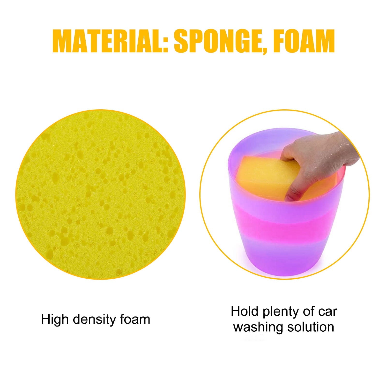 12/6pcs Car Care Applicator Pad, Car Tire Wheel Dressing Curved Foam Sponge Pad,  Gloss Shine Color Polishing Sponge Wax, Mess Free Application Tire Dressings, Reusable and Washable