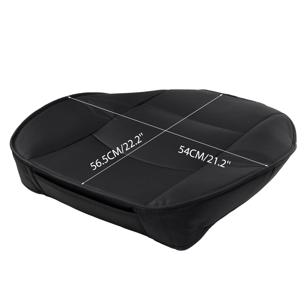 XUKEY Car Seat Cushion Front Cover Winter PU Leather Black Chair Protector Universal Anti-slip Pad Soft
