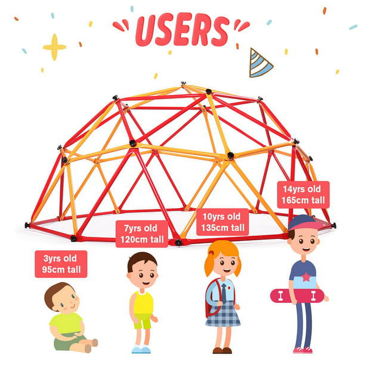 Clearance! Climbing Dome Upgraded 10FT Dome Climber for Kid 3-10 Jungle Gym Monkey Bar for Backyard Geometric Climbing Dome Support 800LBS Kids Outdoor Play Equipment Toddler Outside Climbing Toy