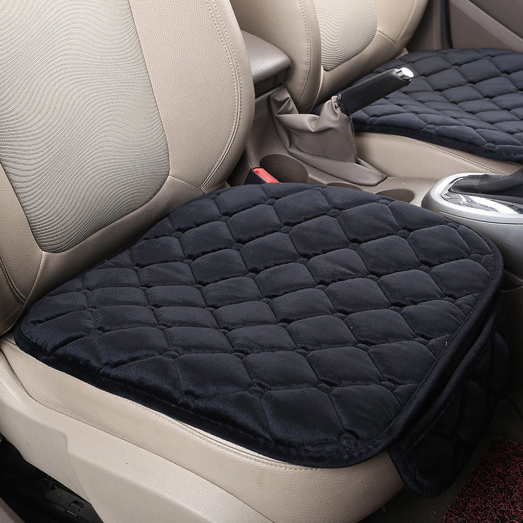 AOKID Car Seat Cushion,Universal Warm Front-row Seat Checkered Cushion Anti-slip Soft Pad Protector