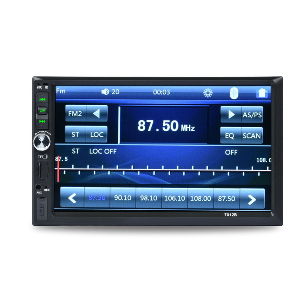 7" Double Din Radio Car Stereo Bluetooth HD Touch Screen with Reverse Camera And Mirror Link(Both Support Android and ios System)