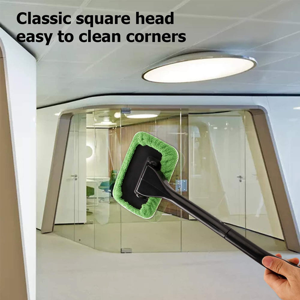Windshield Cleaner, Microfiber Car Window Cleaner Microfiber Pads Inside Glass Wiper Kit