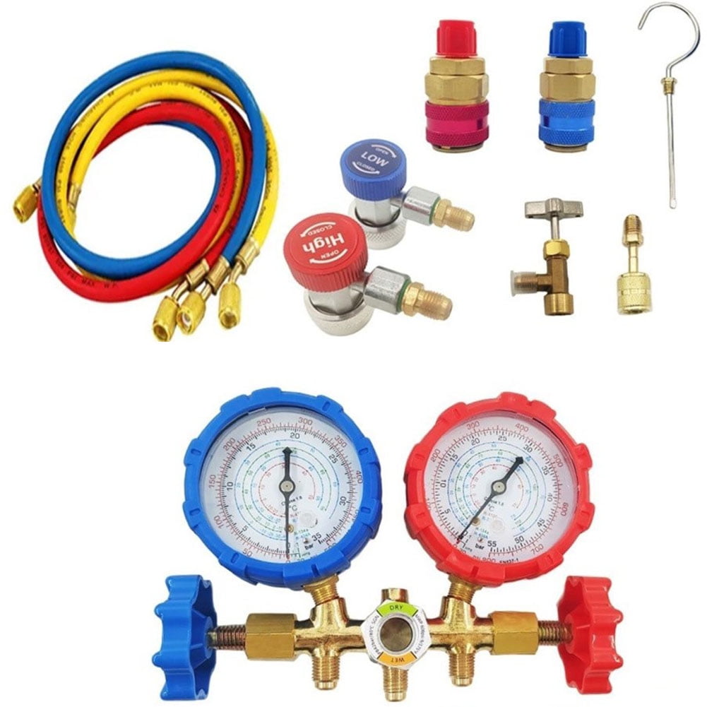 BLUESON Manifold Gauge Kit Air Conditioning Tool For R410A R32 R404A R134A