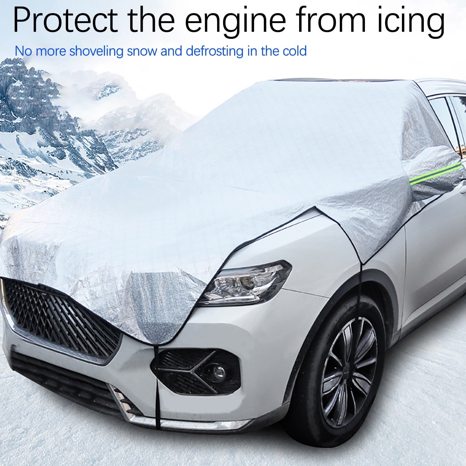 TUTUnaumb New Hot Sale Vehicle Mounted Winter Snow Proof Car Cover Snow Proof Car Clothes Windshield Cover Snow Proof Coverfor Home Household-White
