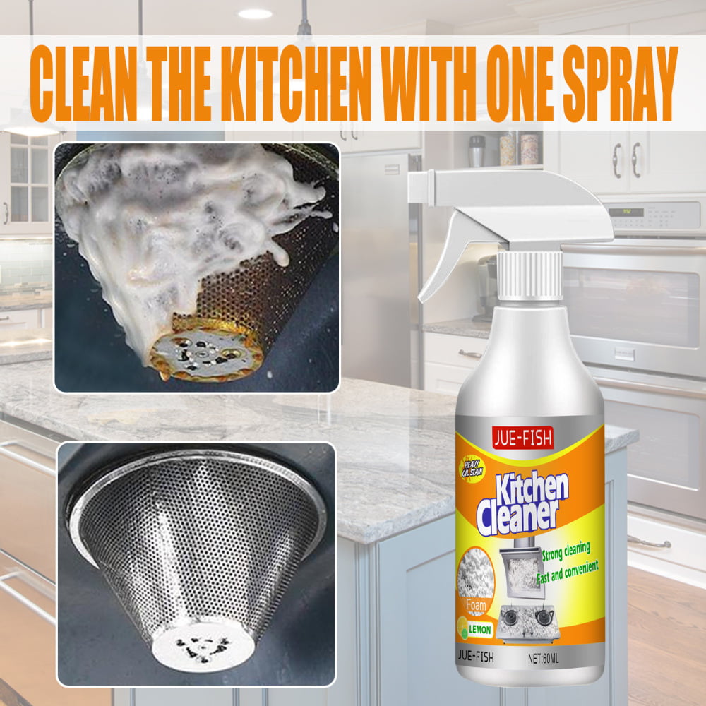 Kitchen Degreaser Foam Cleaner Spray Powerful Stain Grease Remover for Oven Multipurpose Foam Cleaner Spray Heavy Duty Foaming Degreaser Spray Foam Cleaner for Kitchen Kitchen Heavy Duty Degreaser