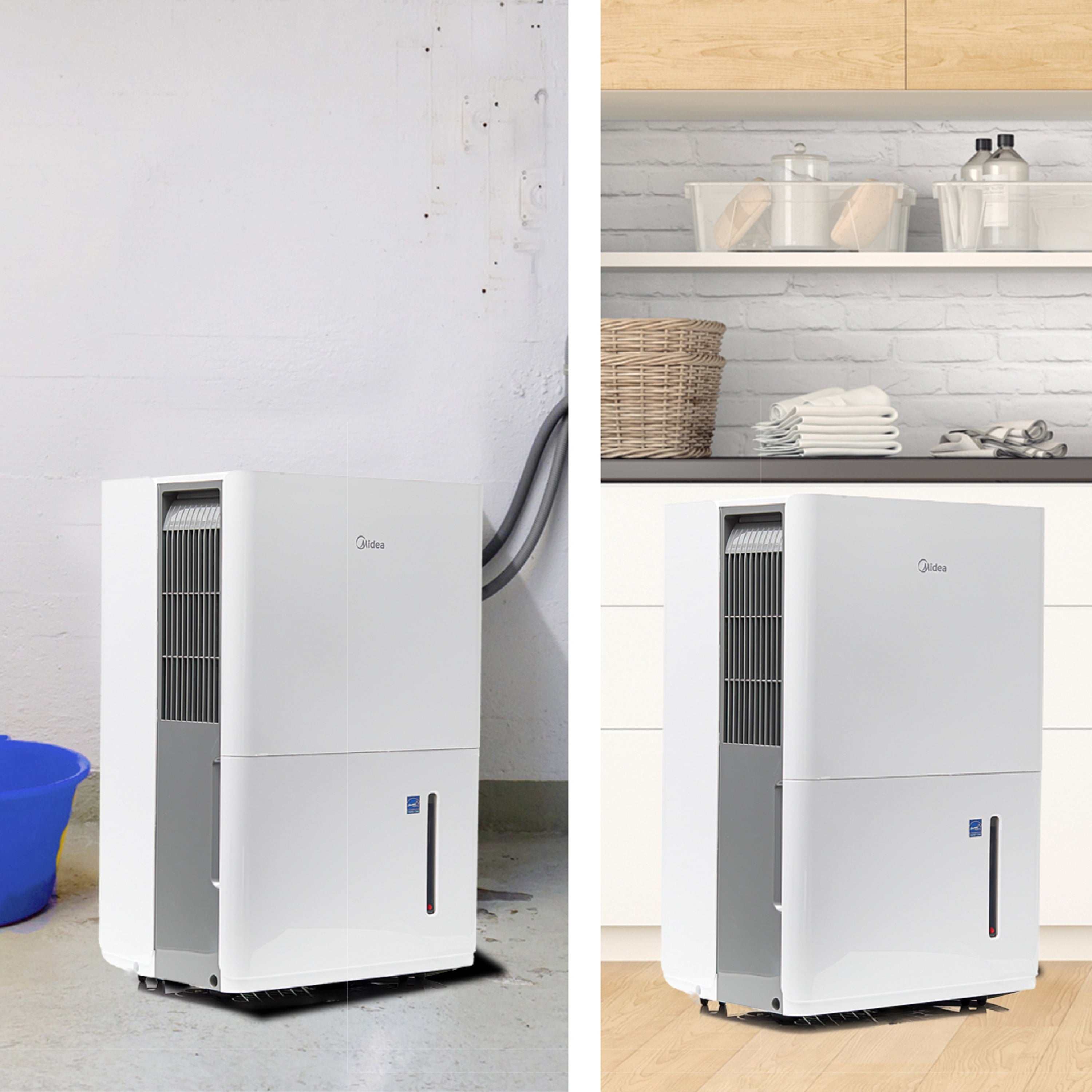 Restored Midea 35-Pint Energy Star Smart Dehumidifier for Very Damp Rooms, White, MAD35S1WWT (Refurbished)