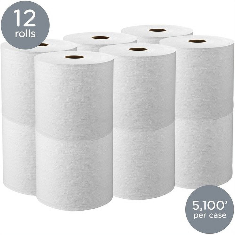 Scott Hard Roll Towels 8" x 425 ft - White - Paper - Absorbent, Nonperforated - 12 / Carton
