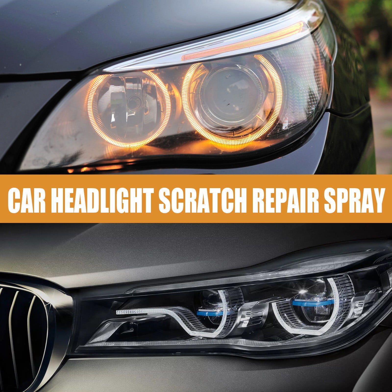 Vntub Auto Headlight Restoration Liquid, Car Headlight Scratch Restoring Fluid Headlight Repair Polish Cleaner For Polishing, Restoring Dull Yellow Headlamp 100ml