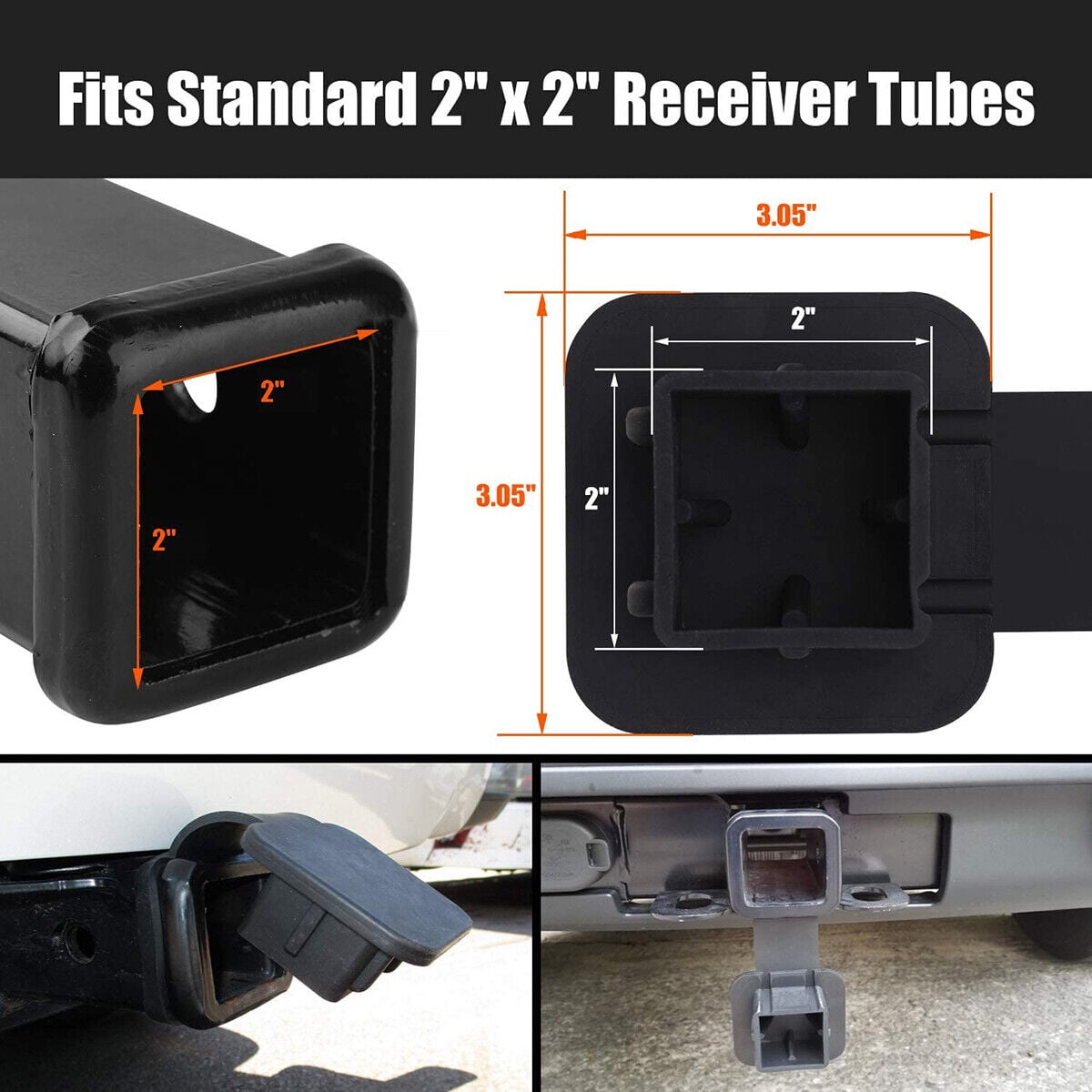2x 2" Factory Tow Trailer Hitch Cover Plug for Toyota Ford Jeep PT228-35960-HP