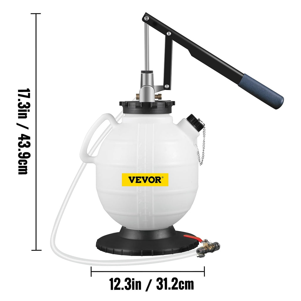 VEVOR Transmission Fluid Pump Manual ATF Refill System Dispenser, Oil and Liquid Extractors 7.5 Liter Large Capacity, Automatic Transmission Fluid Pump Tool Set with 8 Pieces ATF Filler Adapters