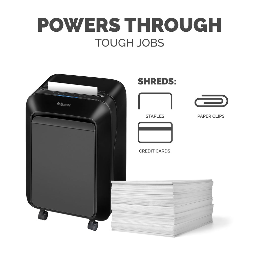 Fellowes Powershred LX210 16 Sheet Micro-Cut Heavy Duty Paper Shredder for Office, Black, 14.13 " H