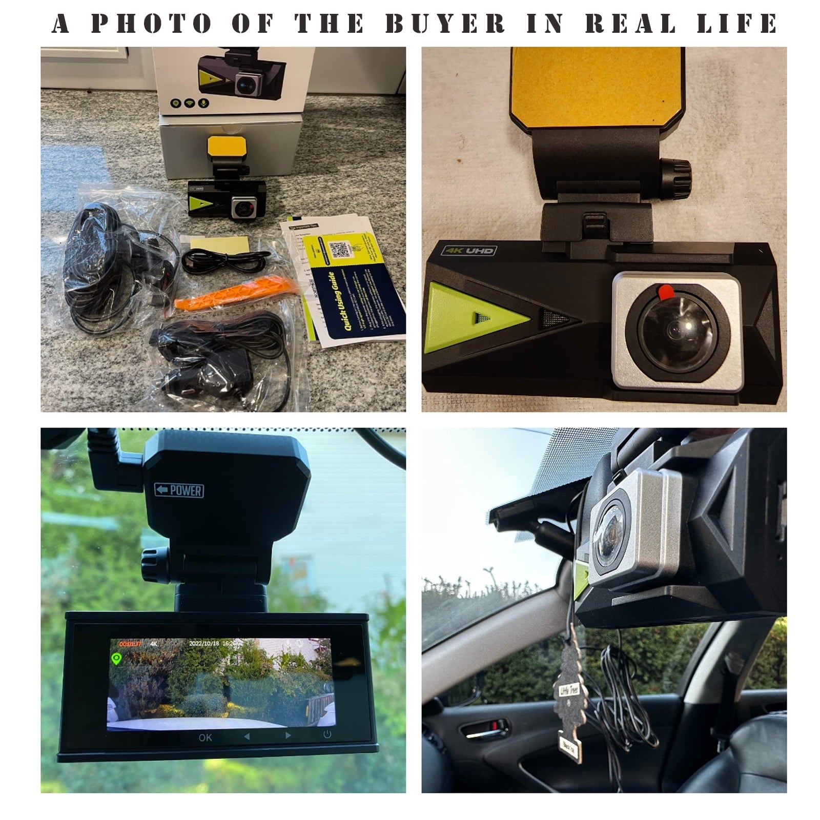 TOGUARD Dash Cam 4K with 5Ghz Wifi GPS, 4K+2K Dash Cam Front and Rear 3.16” Touch Screen Dual Sony Night Vision Car Camera, Voice Commands, WDR, Type C, with 64GB Memory Card