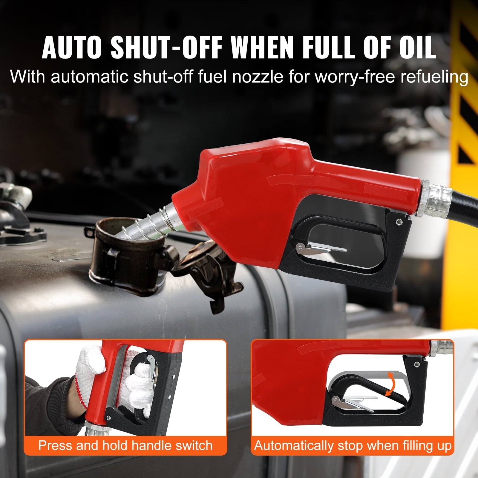 BENTISM Diesel Fuel Transfer Pump Kit,10 GPM12V DC Fuel Transfer Extractor Pump with Automatic Shut-off Nozzle Hose for Diesel, Kerosene, Machine, Transformer Oil