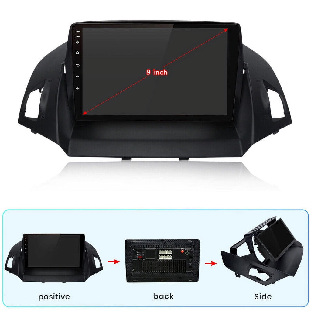 Car Radio Stereo for Ford Escape 2013-2016, 9" Touchscreen Android 12 Support Carplay Android Auto Navigation Bluetooth Radio Video Steering Wheel Control Camera 2G+32G,Black