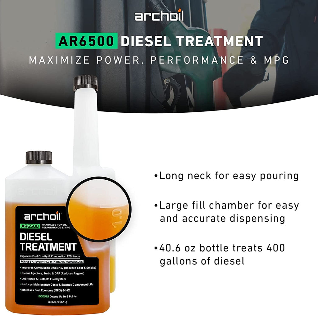 Archoil AR6500 Diesel Treatment (40.6 oz) - Treats 400 Gallons - Additive for All Diesel Vehicles