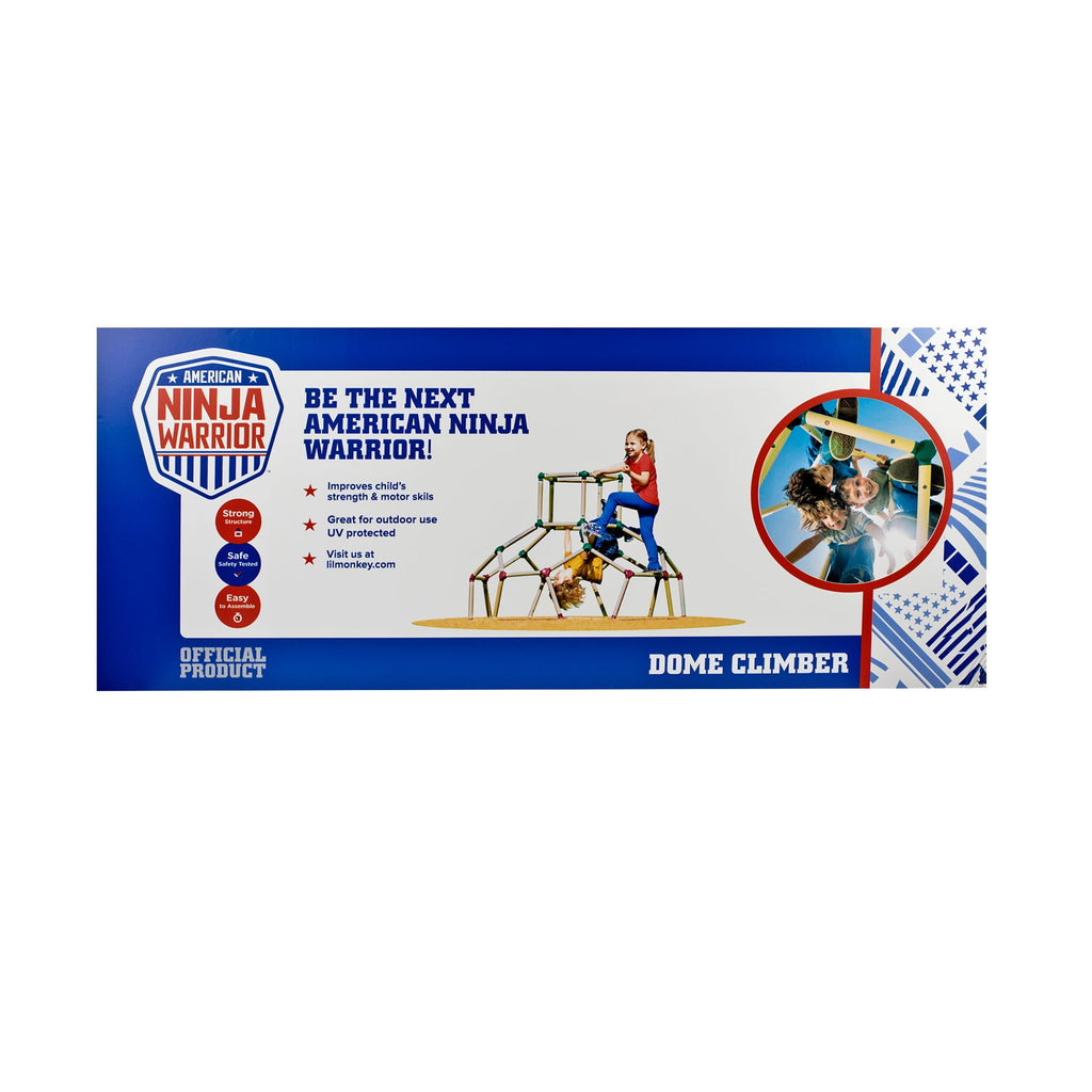 Lil Monkey American Ninja Warrior Outdoor Dome Climber - Recommended for Children Ages 3 to 6 Years
