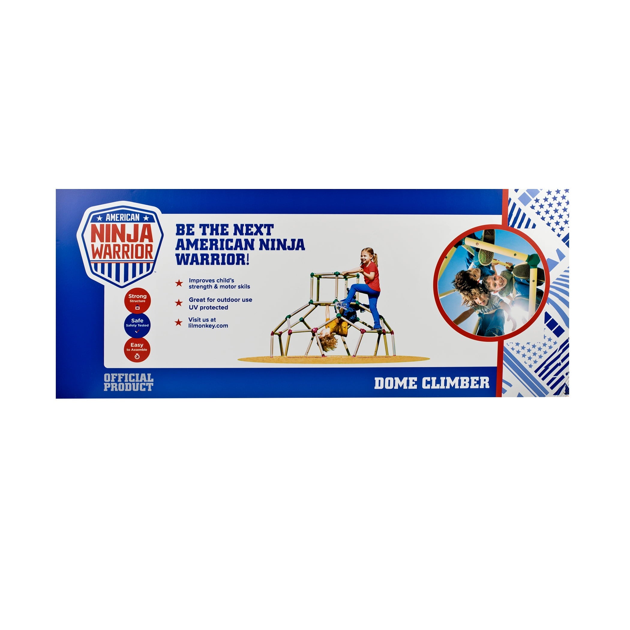 Lil Monkey American Ninja Warrior Outdoor Dome Climber - Recommended for Children Ages 3 to 6 Years