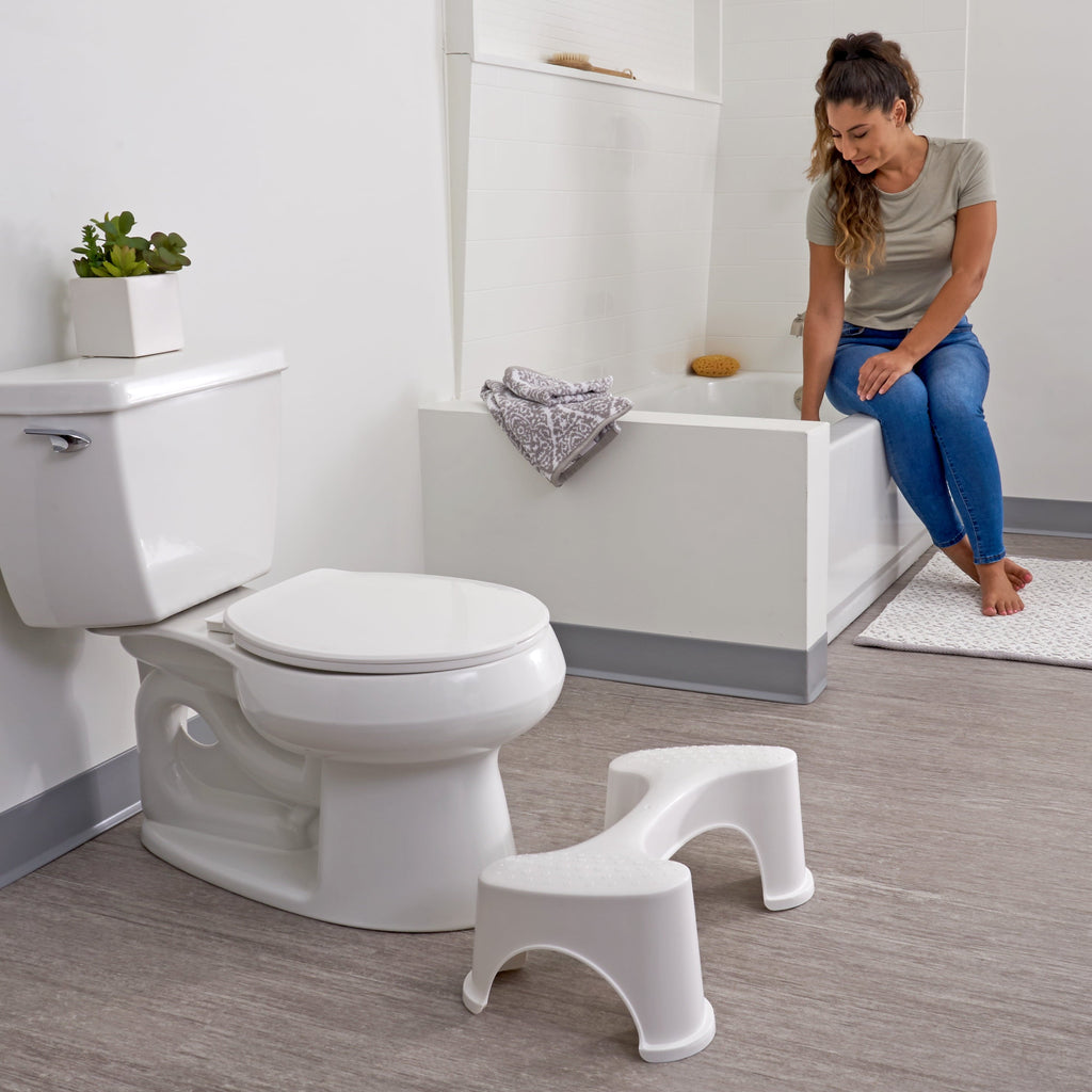 Clorox Antimicrobial Reversible Toilet Stool - Elevated Support for feet