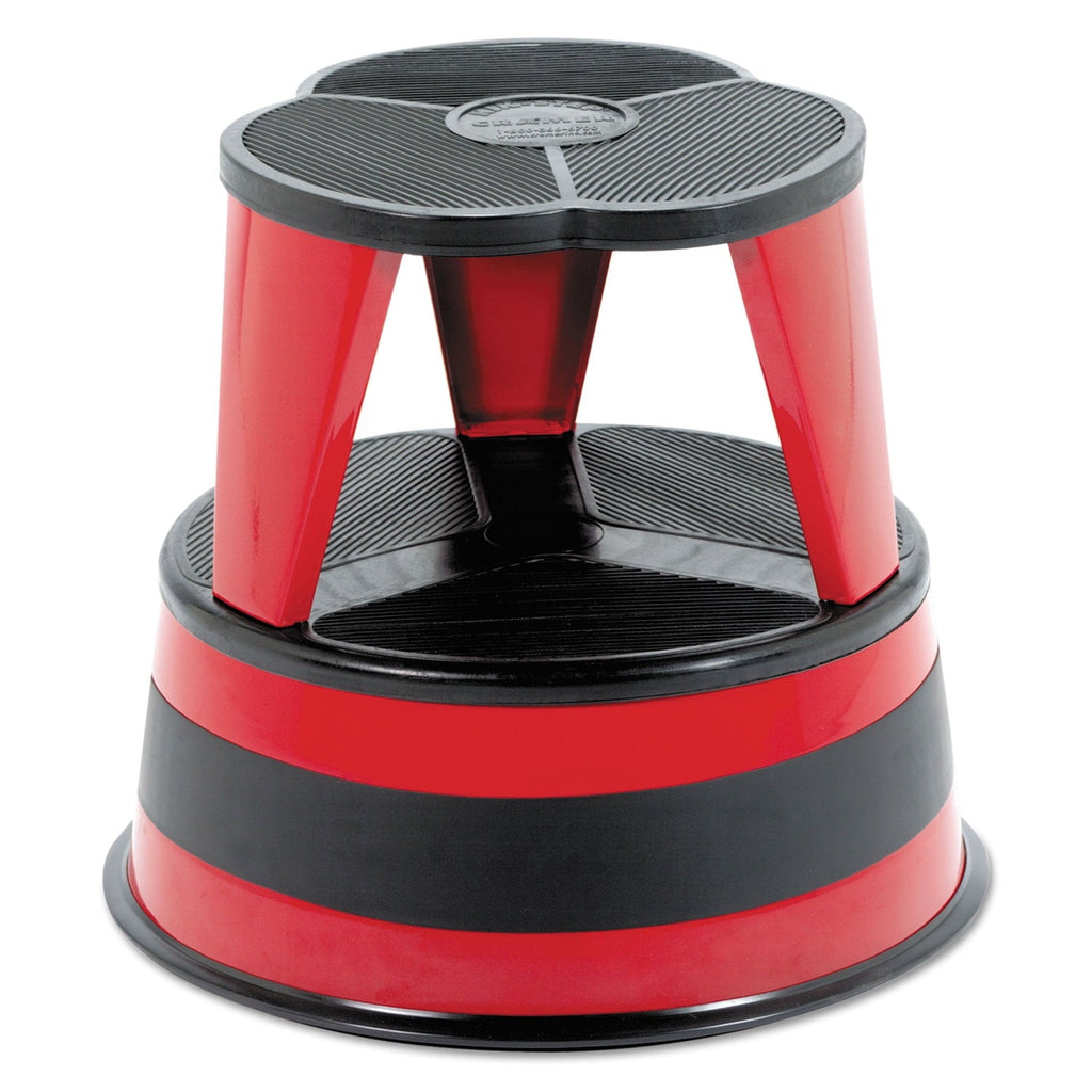 Cramer Kik-step Steel Step Stool, 350 Lb Cap, 16" Dia. X 14 1/4h, Silver