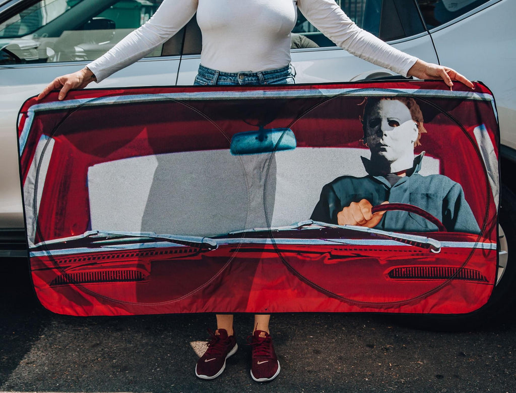 Surreal Entertainment SRE-CS-HAL-MMCR-C Halloween Michael Myers Sunshade for Car Windshield,64 x 32 Inches